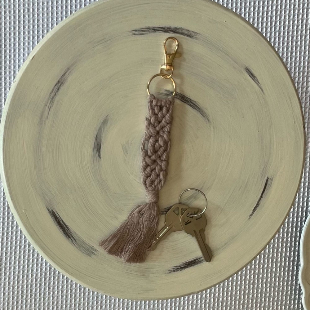 Macrame Keychain, Brown ****Free with the purchase of any other keychain*****